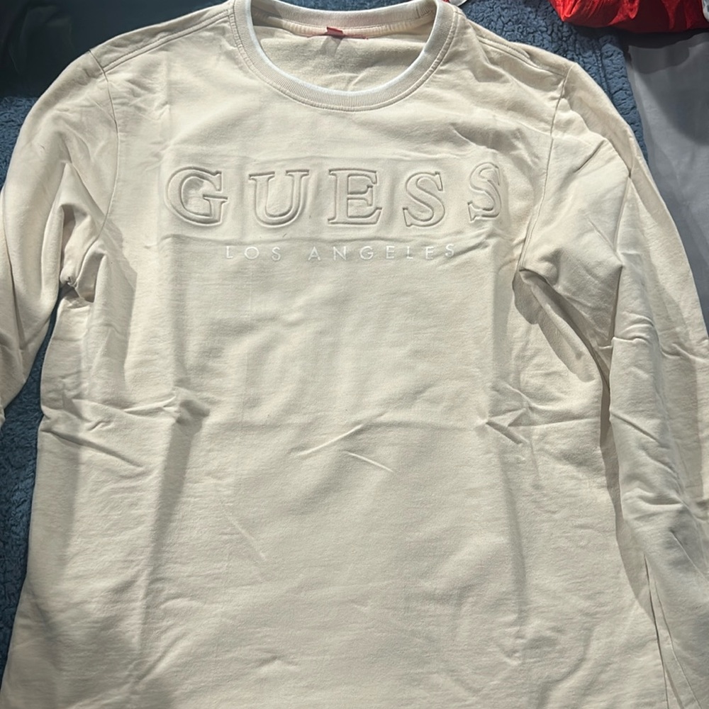 Guess shirt long sleeve Size M beige